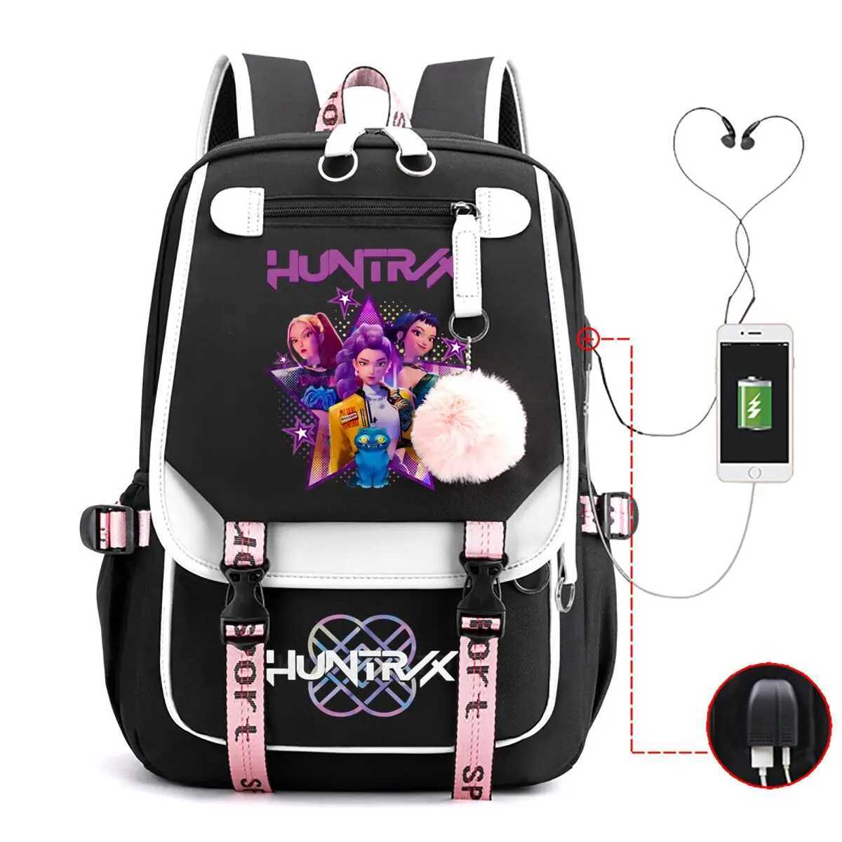School Backpack for Students KPop Movie Daily Bagpack 2025 Hot Movie Print Backpacks for Girl Boy Laptop Usb Port BagW251113