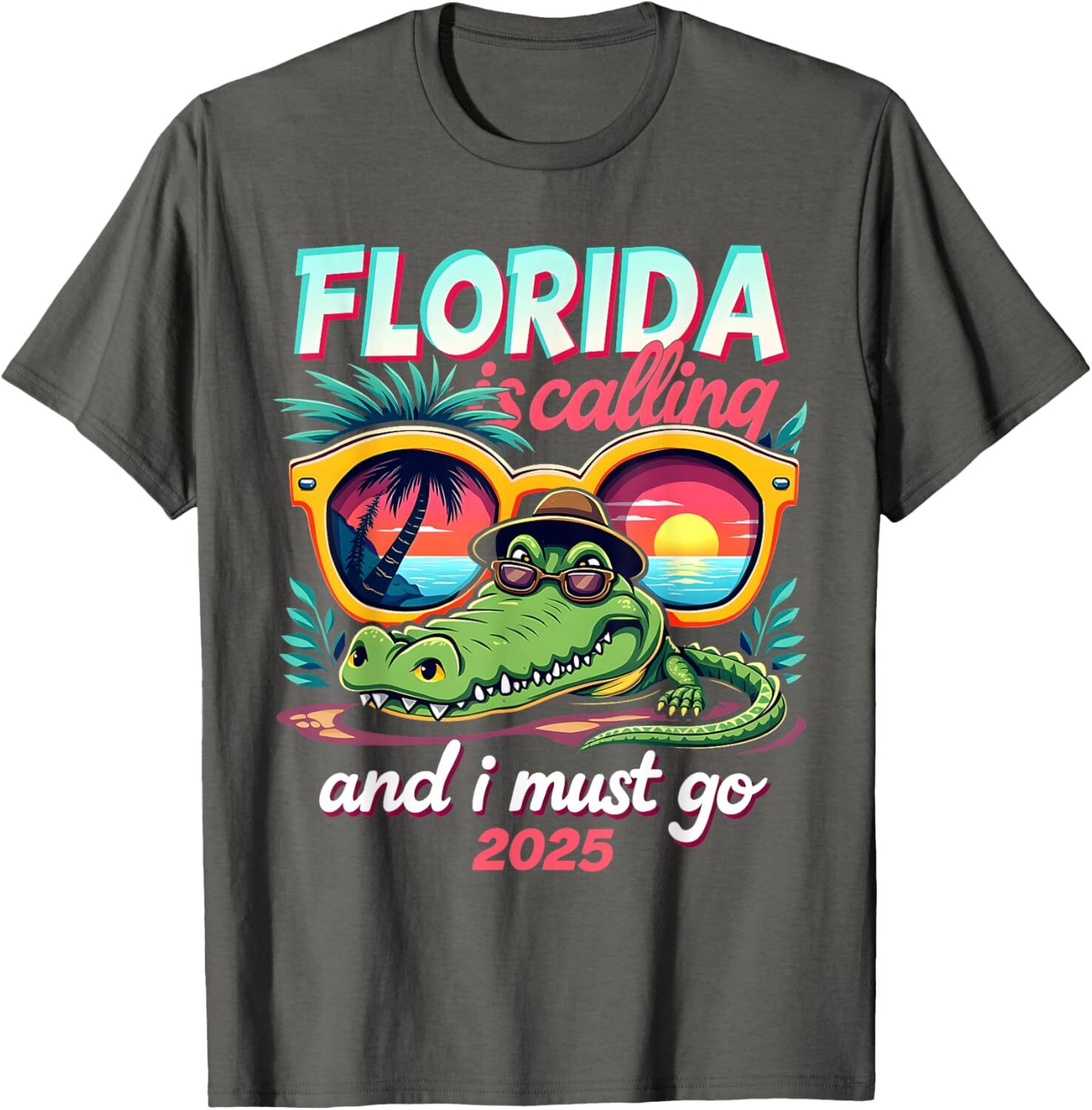 T shirt for Mens Florida Is Calling And I Must Go Summer Vibes Florida Design Graphic Tee Casual Tops Clothes Short sleeve