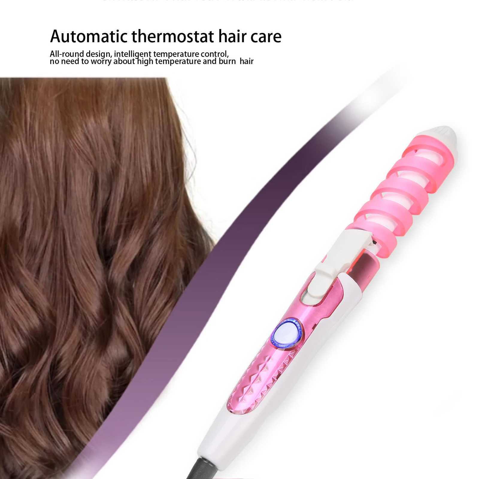 110240V Electric Hair Curler Electric Hair Curling Wand Spiral Hair Curler Curling Iron Hairstyling Tools Spiral Curling WandT251114