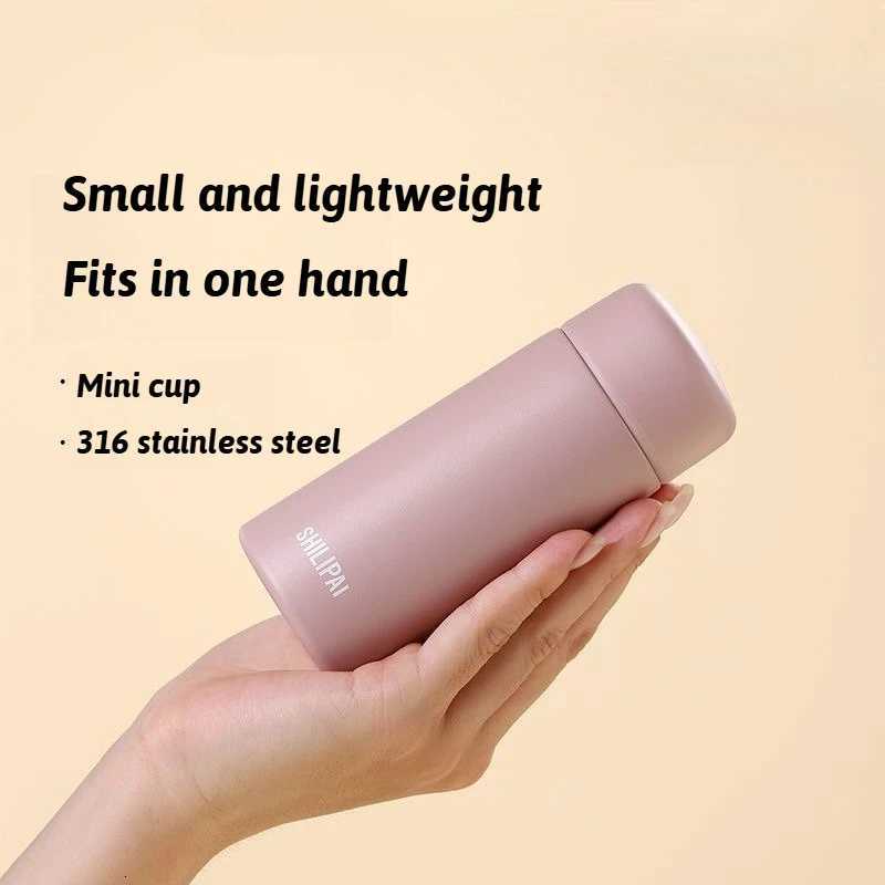 150ml/200ml Mini Thermos Cup 316 Stainless Steel Water Bottle Portable Vacuum Thermal Insulation Pocket Cup with Tea Strainer C251114