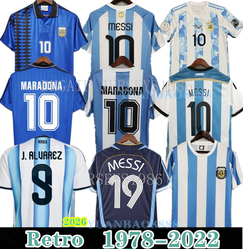 maradona soccer jersey 1986 1994 ArgentinaS retro 86 Vintage Classic 1978 Football Shirts Maillot Camisetas de Futbol 96 00 01 2006 2014 2025 2026 shirt men kids 8888