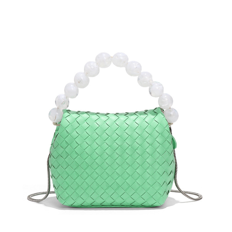 Ryuzhu Lunch Box Bag Women's Retro Fashion PU Leather Woven Bag Designer Crossbody Shoulder Handbag