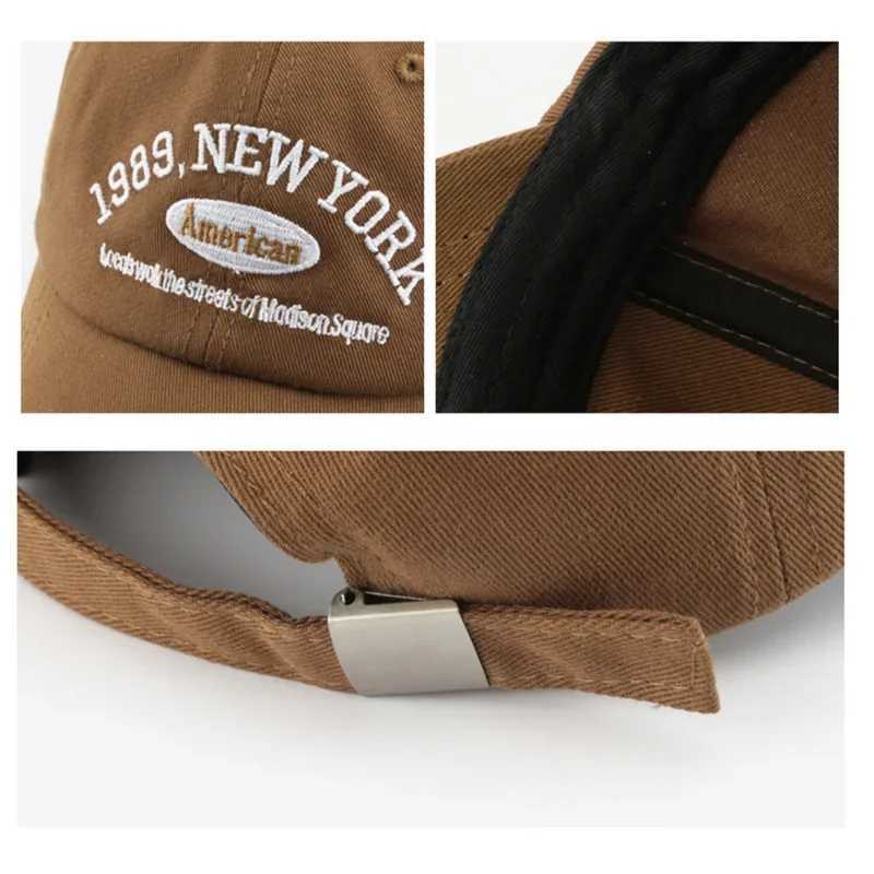 Mens and womens baseball caps adjustable casual embroidery 1989 New York American cotton sun hat unisex solid cap W250414