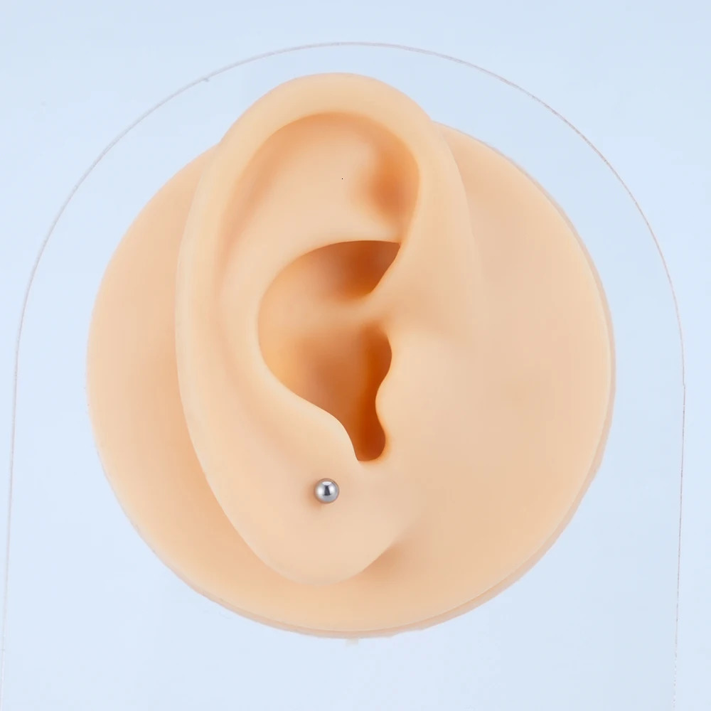 10pcs/lot Right Grand ASTM 36 Internal Threaded Labret Stud Body Piercing m Ball Labret Monroe Lip Ring for Women 250403