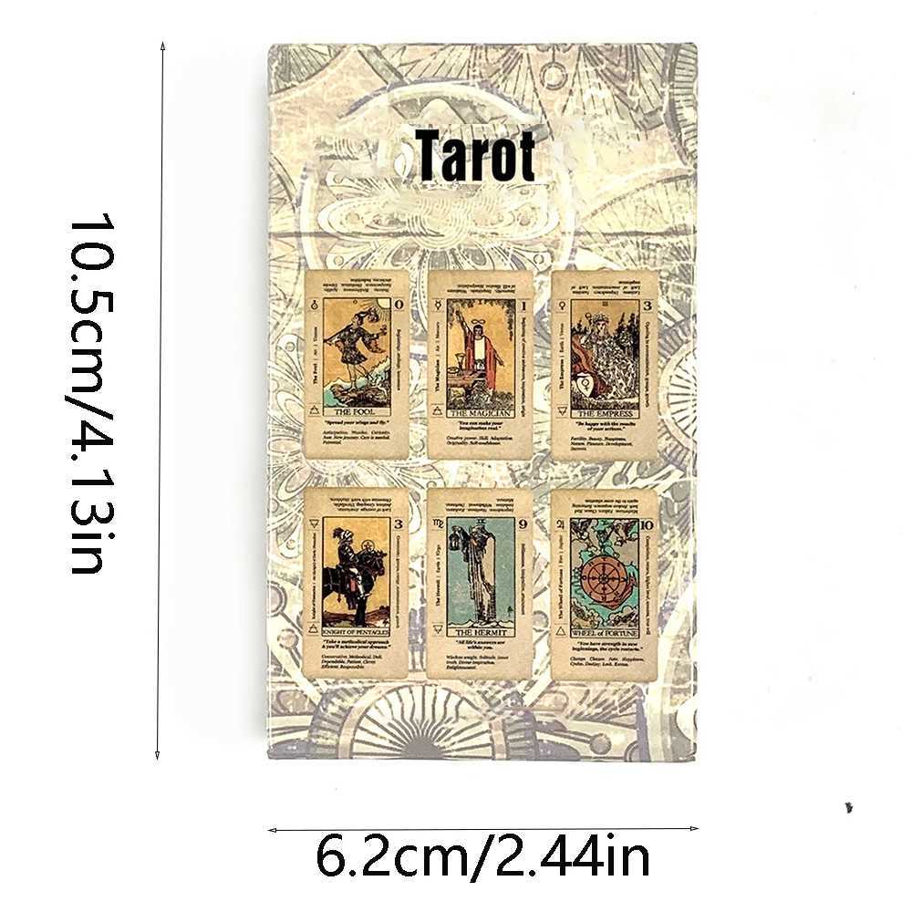 Hot-selling Tarot Cards A 78pcs Cards Fortune Telling Divination Board Game Keyword Antiqued Deck Holiday Games Christmas Gifts C251114