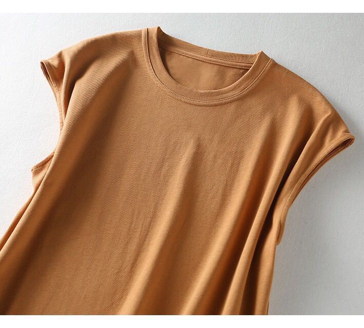 S113 New summer popular loose slim solid color T-shirt Korean fairy skirt