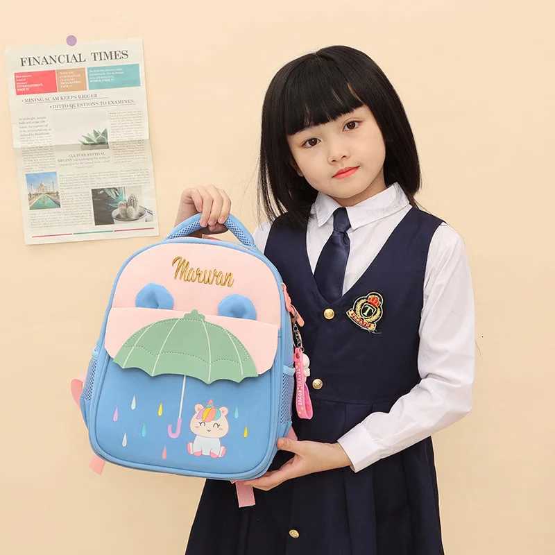 Personalized Embroidery Name Childrens School Bag Cartoon Printing Kindergarten Opening Backpack for Boys and Girls BackpackW251113