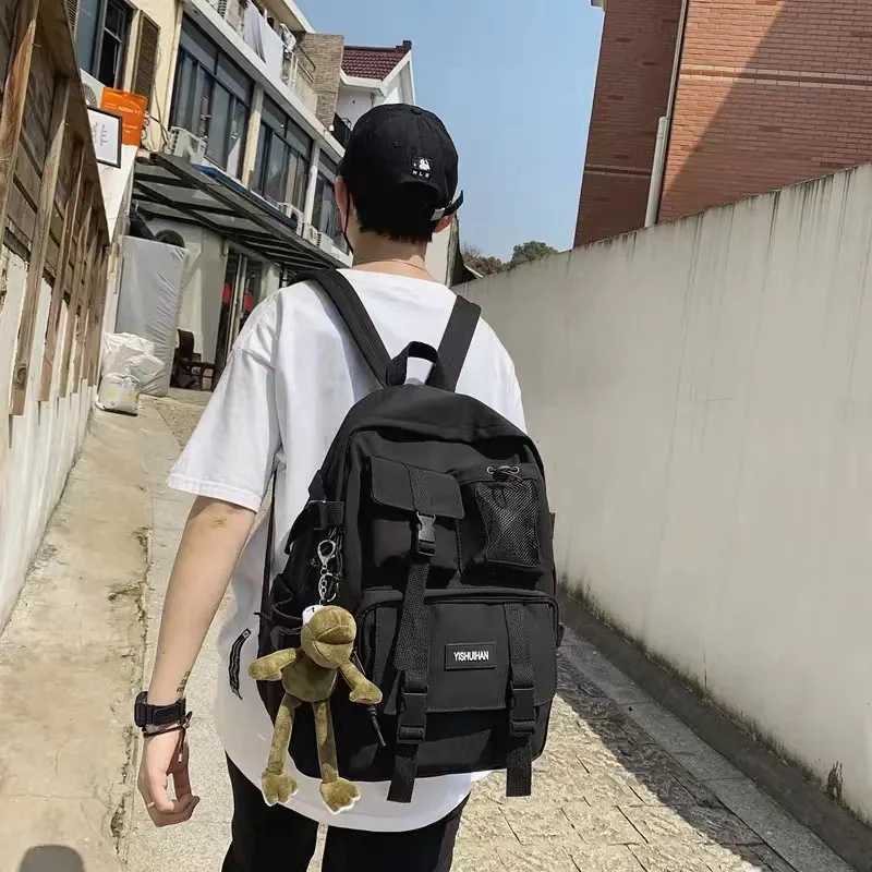 Multiple Pocket Backpack Men Canvas Insert Buckle Designer Bag Teenager Laptop Backpacks Student College School Bags For WomenW251113