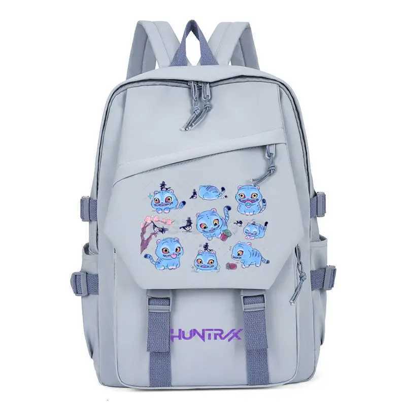 New Arrivals Student Casual Backpack KPop Demon Hunters Cat Derpy Print Cartoon School Bag Kids Fashion Large Capacity BackpacksW251113