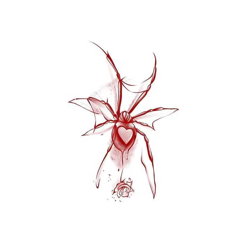 4pcs Durable Heart Snake Fake Tattoo Female Arm Y2K Art Tattoo Stickers Sexy Temporary Tattoo Waterproof Temporary TattooXJ25414