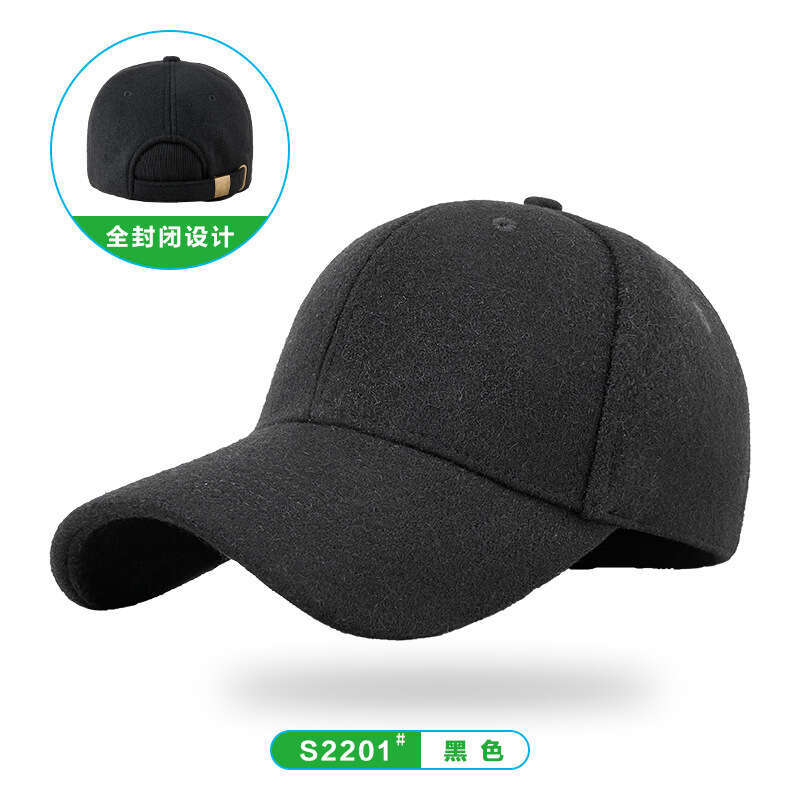simple and stylish autumn and winter velvet duckbill cap warm hat big head circumference sun shading baseball cap