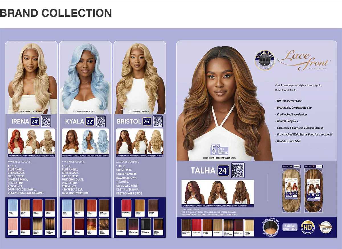 Outre HD Lace Front Synthetic Wig Glueless Talha C251114