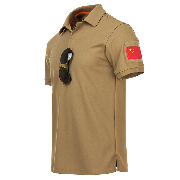 2025 Designer Polo Quick Men Sports Loose Summer Outdoor Drying Clothes Special Forces War Wolf Tactical Short Sleeved Military Fan T-shirt
