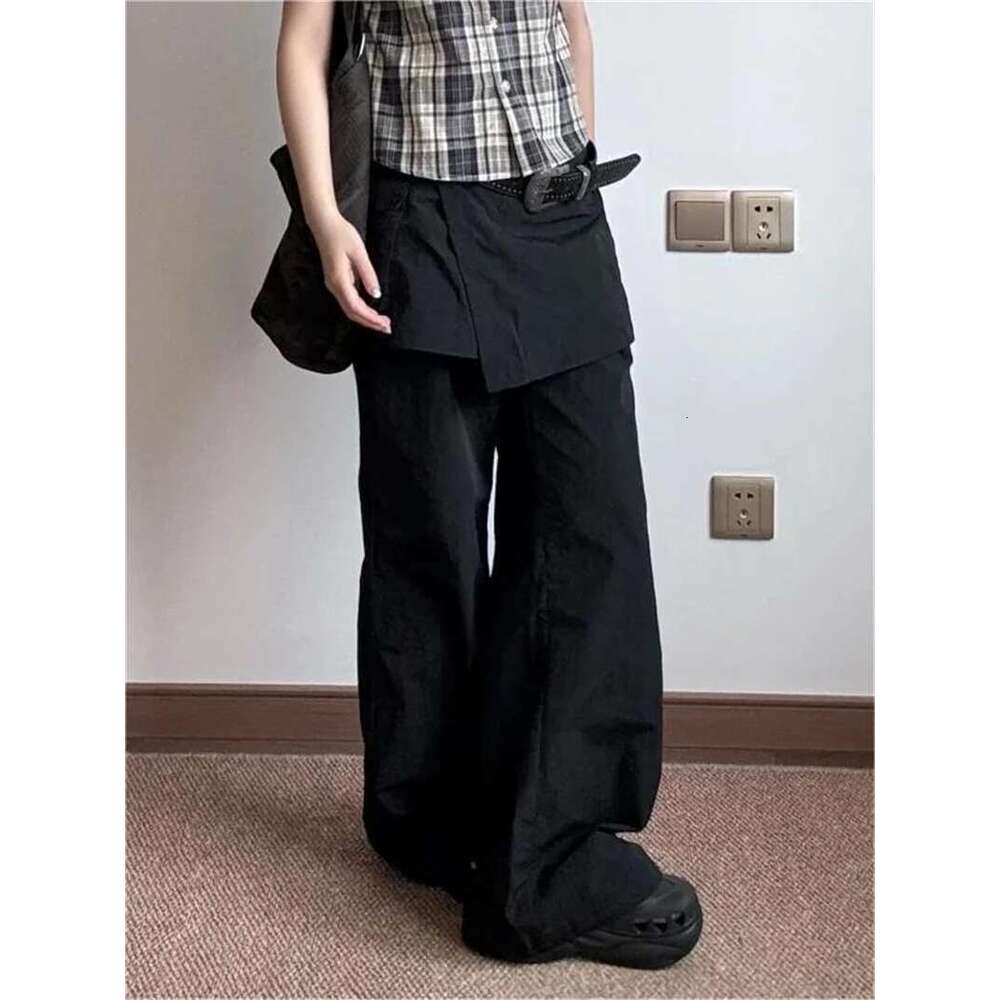 Women Black Gothic Baggy Vintage Y2k Streetwear Oversize Pants Haruku 90S Aesthetic Wide Leg Emo Trousers 2000S Clothes