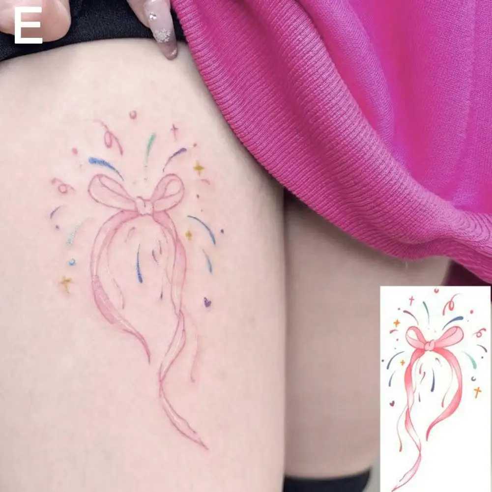 Bow colored tattoo sticker water transfer printing paper waterproof and sweat proof temporary tattoo sticker Y6Q8XJ25414