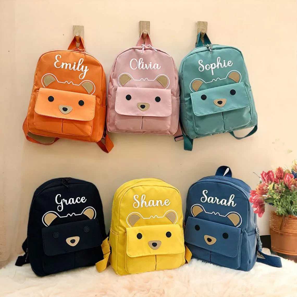 Embroidered Toddler Backpack Custom kids Backpack Personalized kids School Gift Personalized Backpack CustomW251113