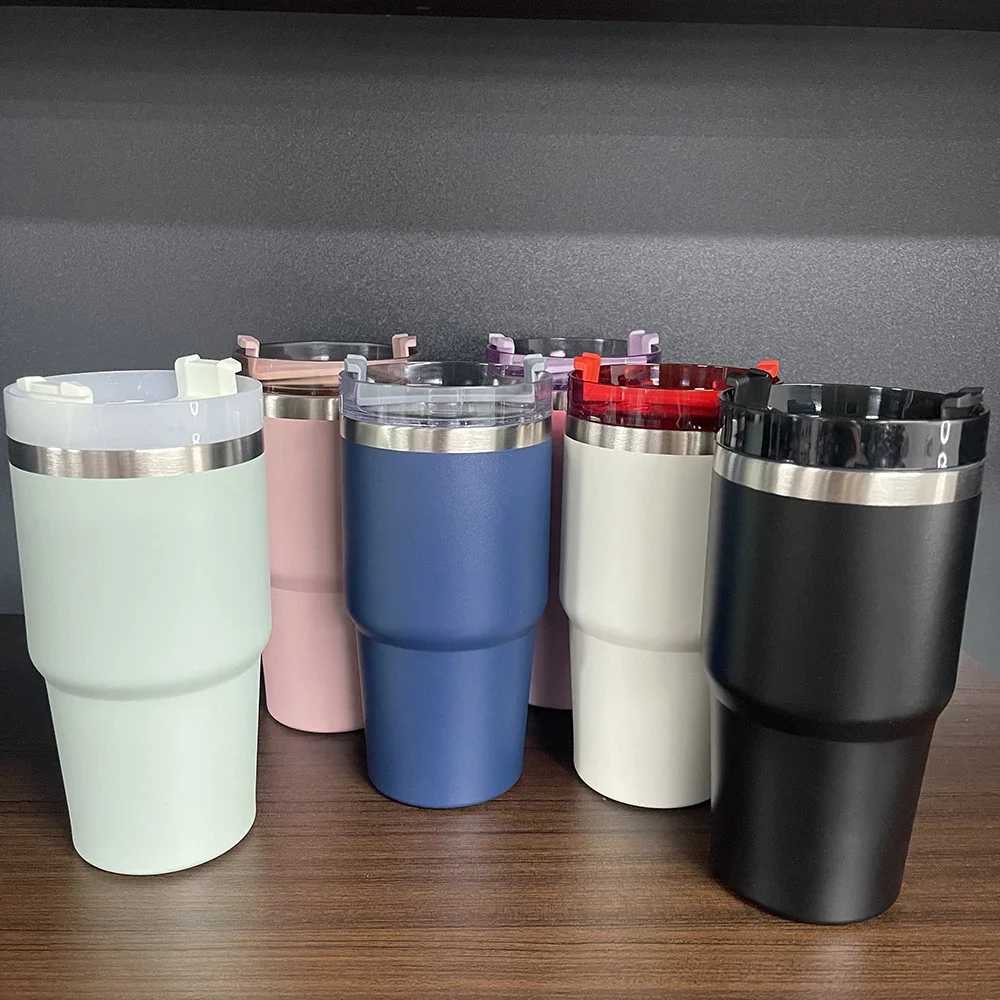 New Trustworthy large-capacity straw coffee travel cup car cup 304 stainless steel insulated cup C251114