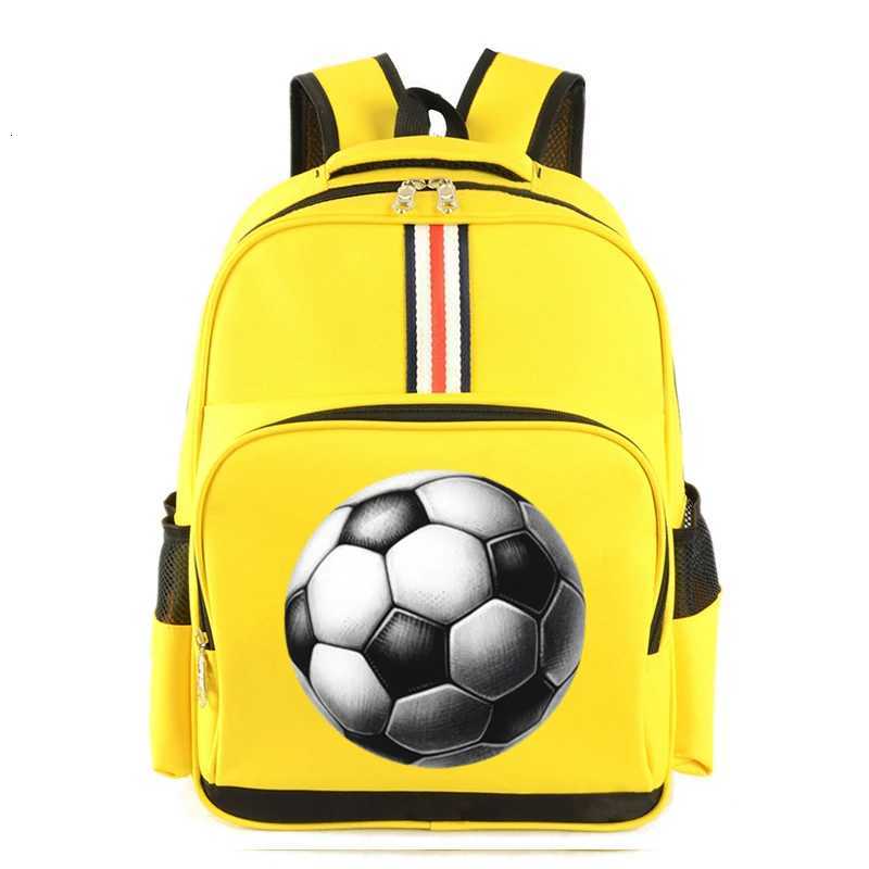 Backpack for Kindergarten Boys Girls New Football Print Shoulder Schoolbag Watercolor Soccer Zipper Bookbag Ball Kids BackpackW251113