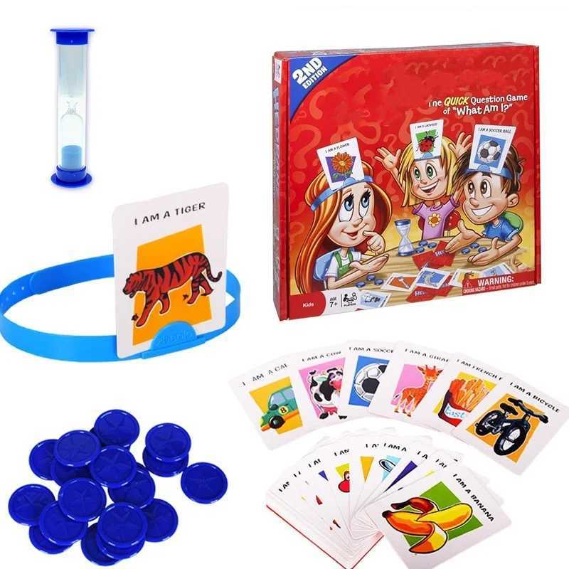 Kids Funny Cards Board Game Toy Guess Who I Am Game Family Party Game Parent-Child Interactive Educational Board Game Toy Gifts C251114