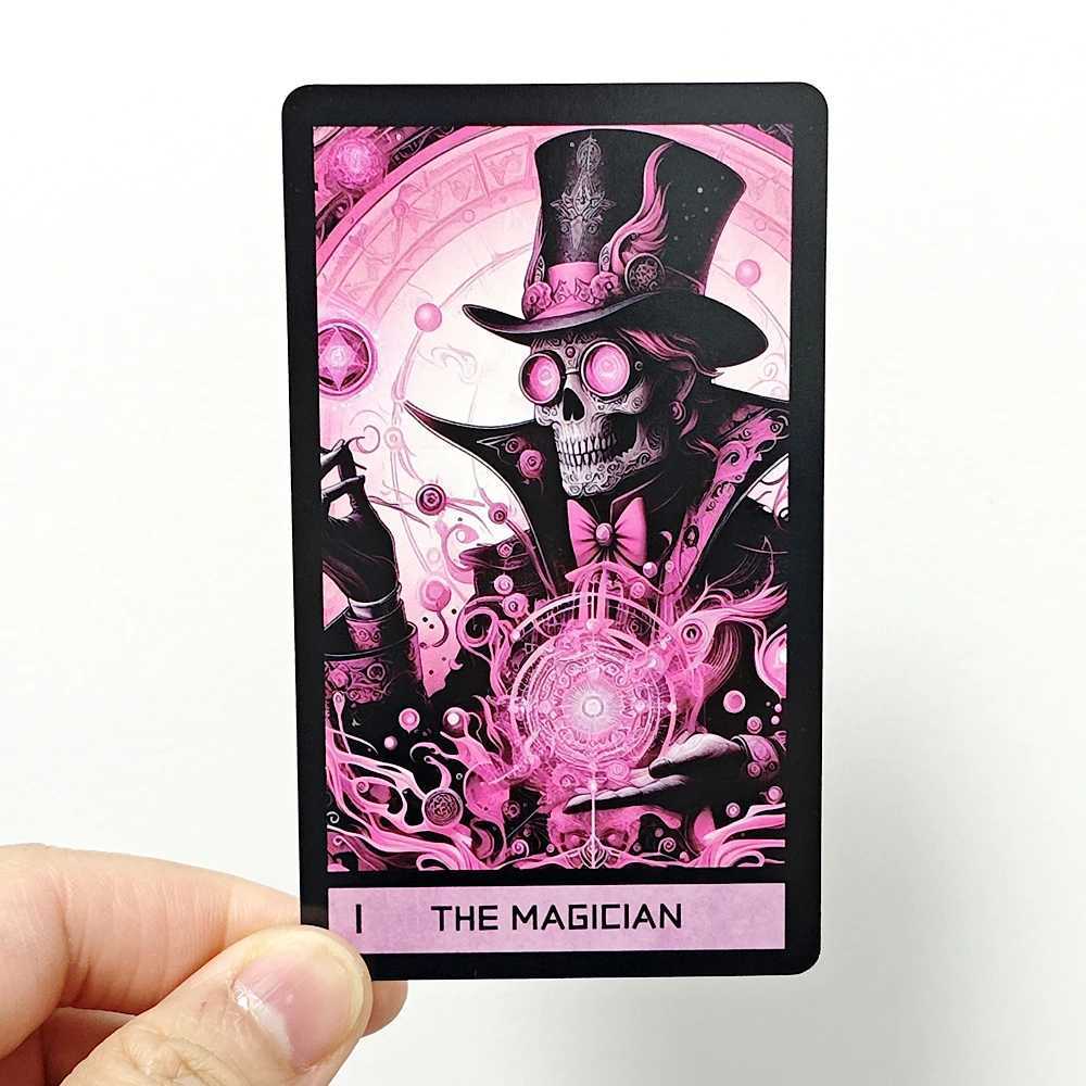 Pink Gothic Themed 1036cm Tarot Cards 78 Pcs C251114