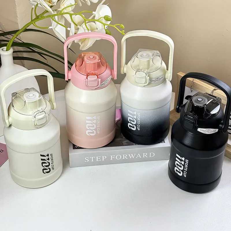 Outdoor Thermos Portable 316 Stainless Steel Thermal Mug Tumbler Vacuum Flasks Cold and Hot Sports Water Bottle with Straw C251114