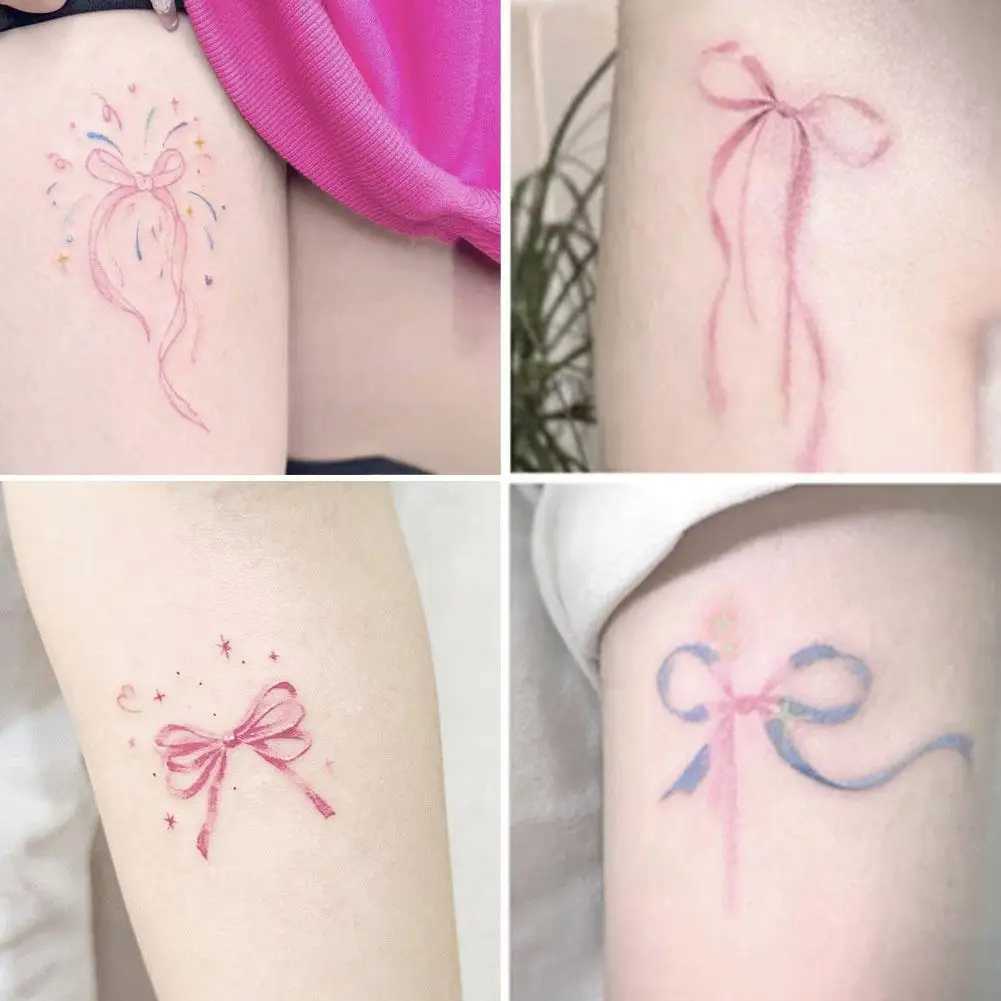 Bow colored tattoo sticker water transfer printing paper waterproof and sweat proof temporary tattoo sticker Y6Q8XJ25414