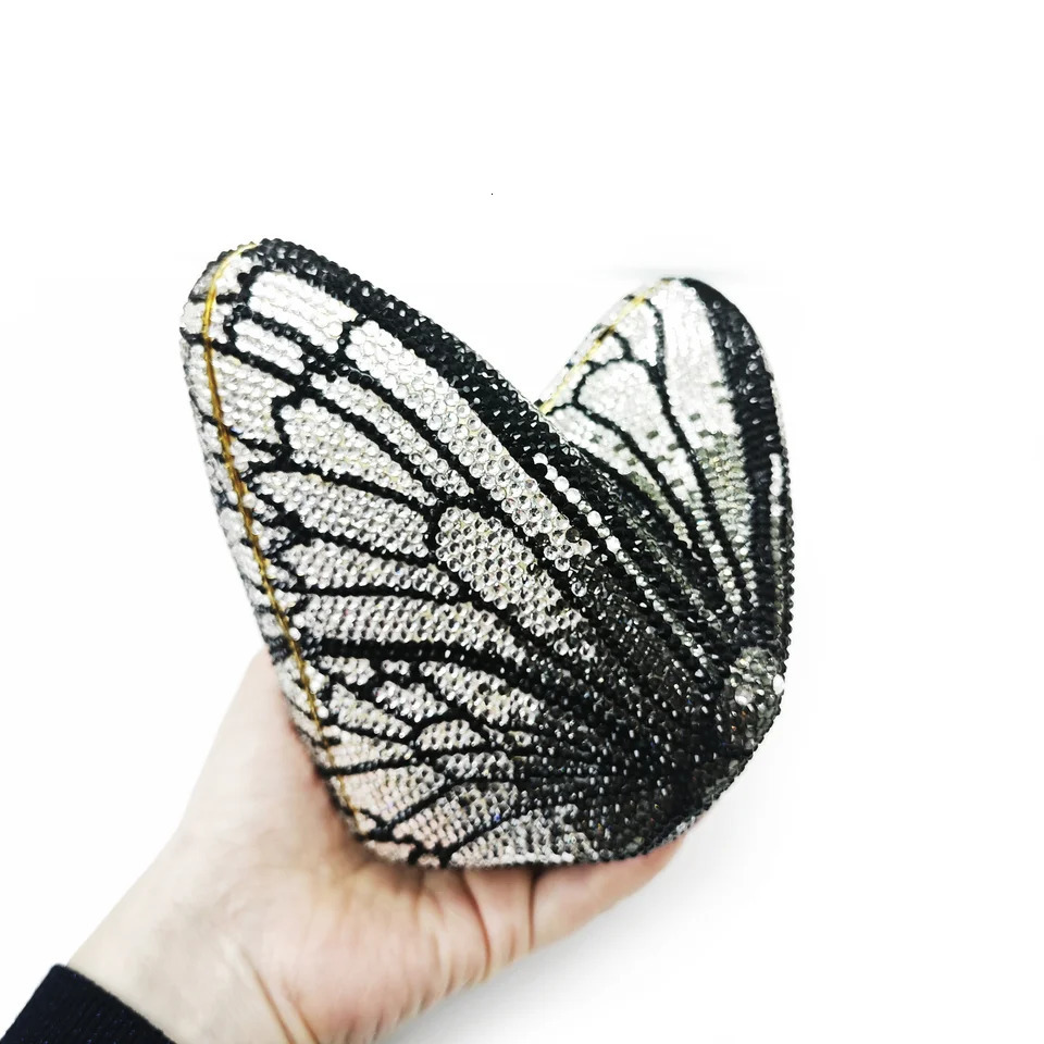 XIYUAN Butterfly Shaped Crystal Evening Bags Women Sparkling Rhinestone Clutch Purse Wedding Party Bridal Handbag Diamond 251106