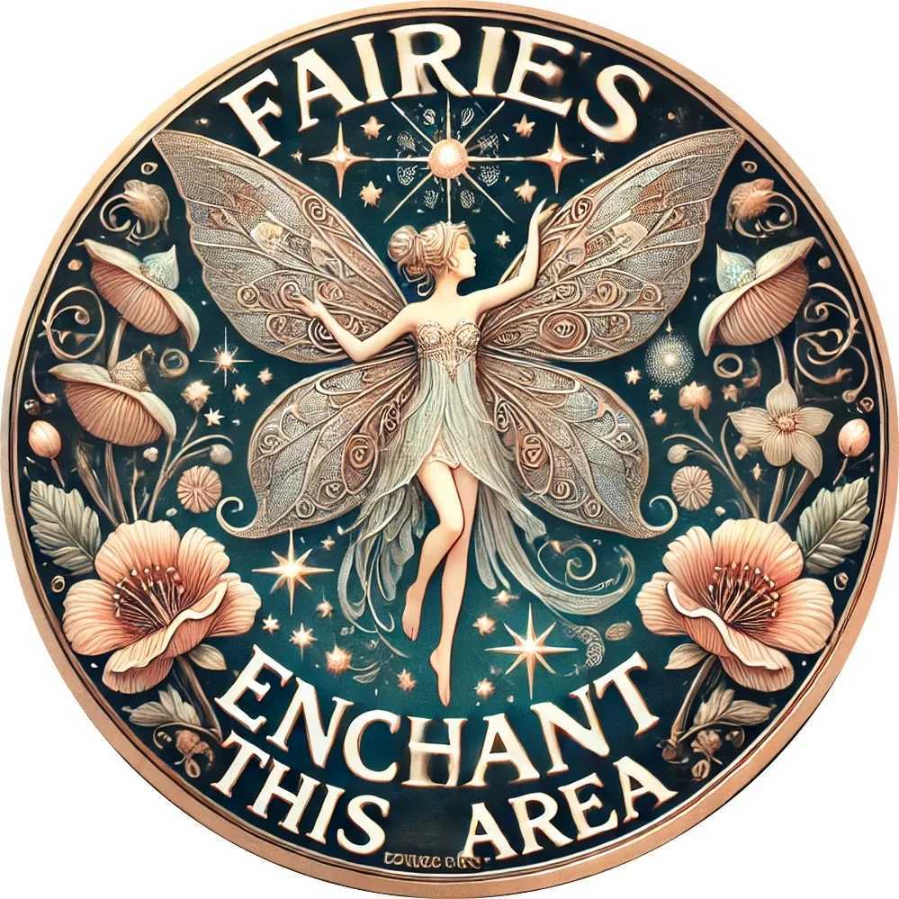 Fairy Enchant Area Metal Wall Decor Wall Mount Sign Artistic Creative Indoor Decor for Home Garden Bar CafeM251114