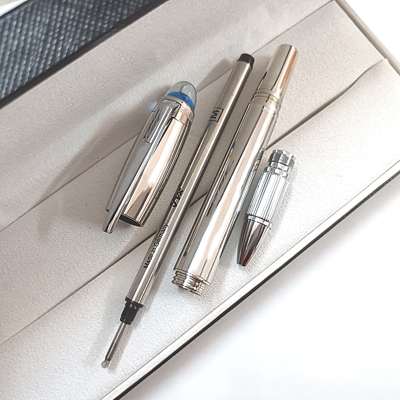 wholesale Special Edition Monte Star-Walk Blue Crystal Rollerball Ballpoint Pen Office School Writing Ink Fountain Pens With Serial Number