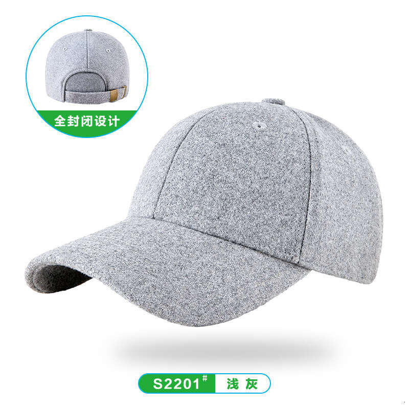 simple and stylish autumn and winter velvet duckbill cap warm hat big head circumference sun shading baseball cap