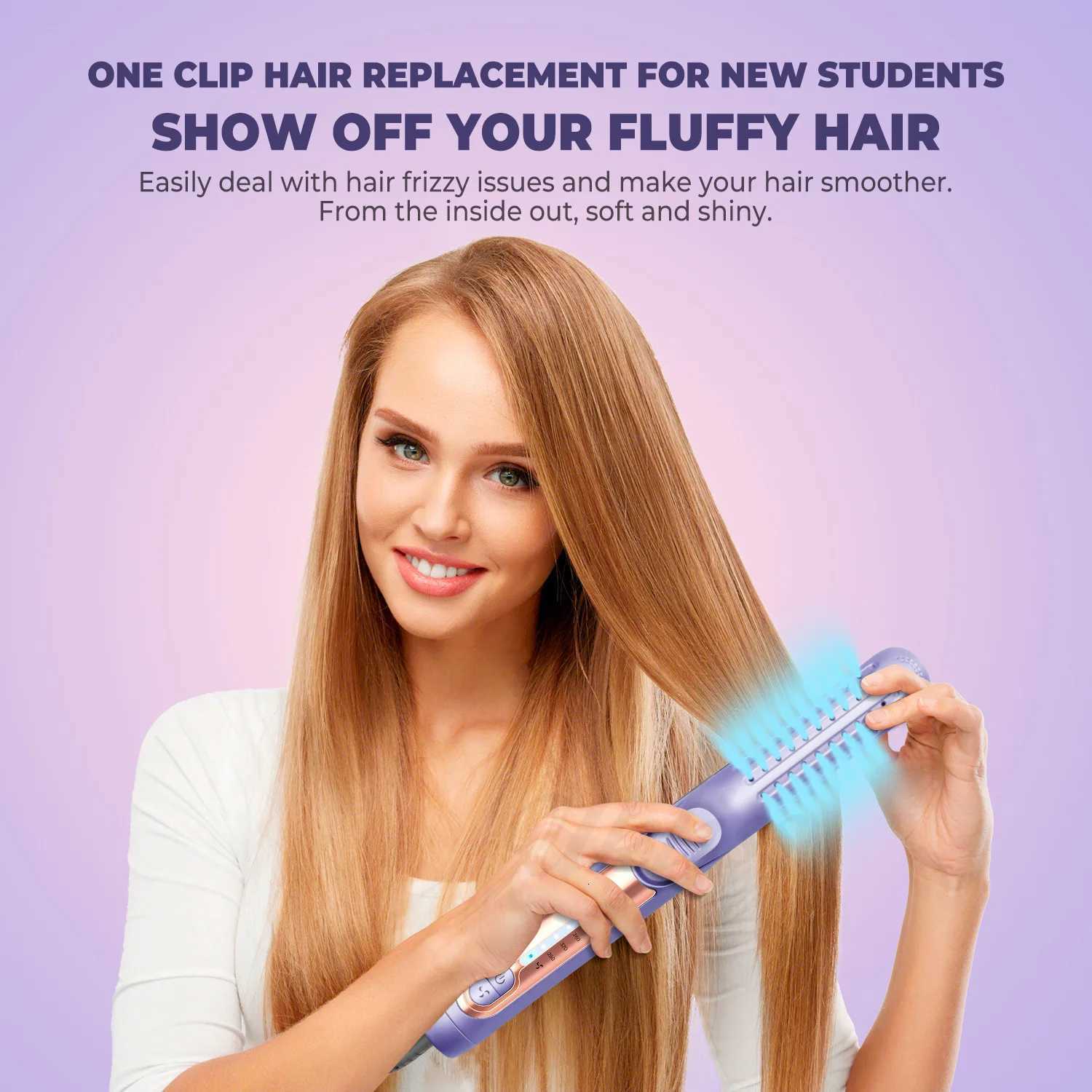 Standard 360 Airflow Styler 2 in 1 Curling Wand Titanium Flat Iron Cool Air Hair Straightener Iron Professional Hair CurlerT251114