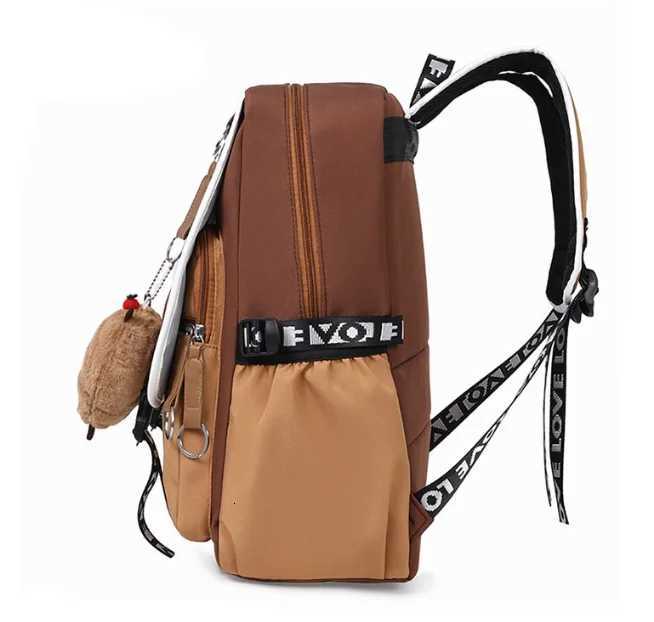 Capybara Backpacks Schoolbag for Teenage Waterproof Girls Boys Backpack Female Travel Bag Bookbag Mochila with Plush KeychainW251113