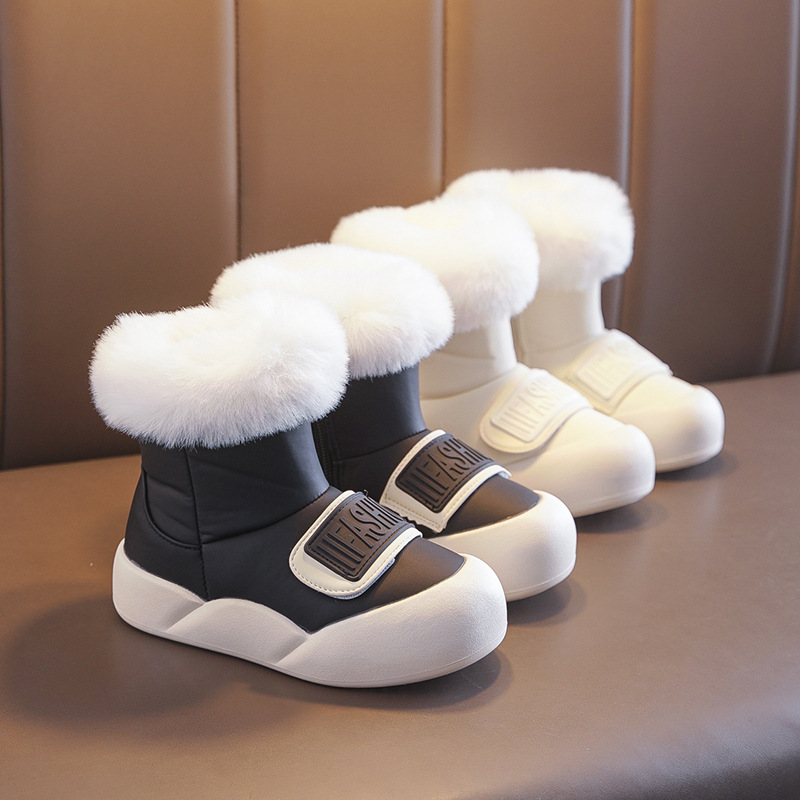Children Snow Boots Thick Plush Warm Girl Boots 2025 Winter Fashion Non-slip Kid Waterproof Kidszworld Casual Toddler Youth Cotton Boots Size 27 - 37 