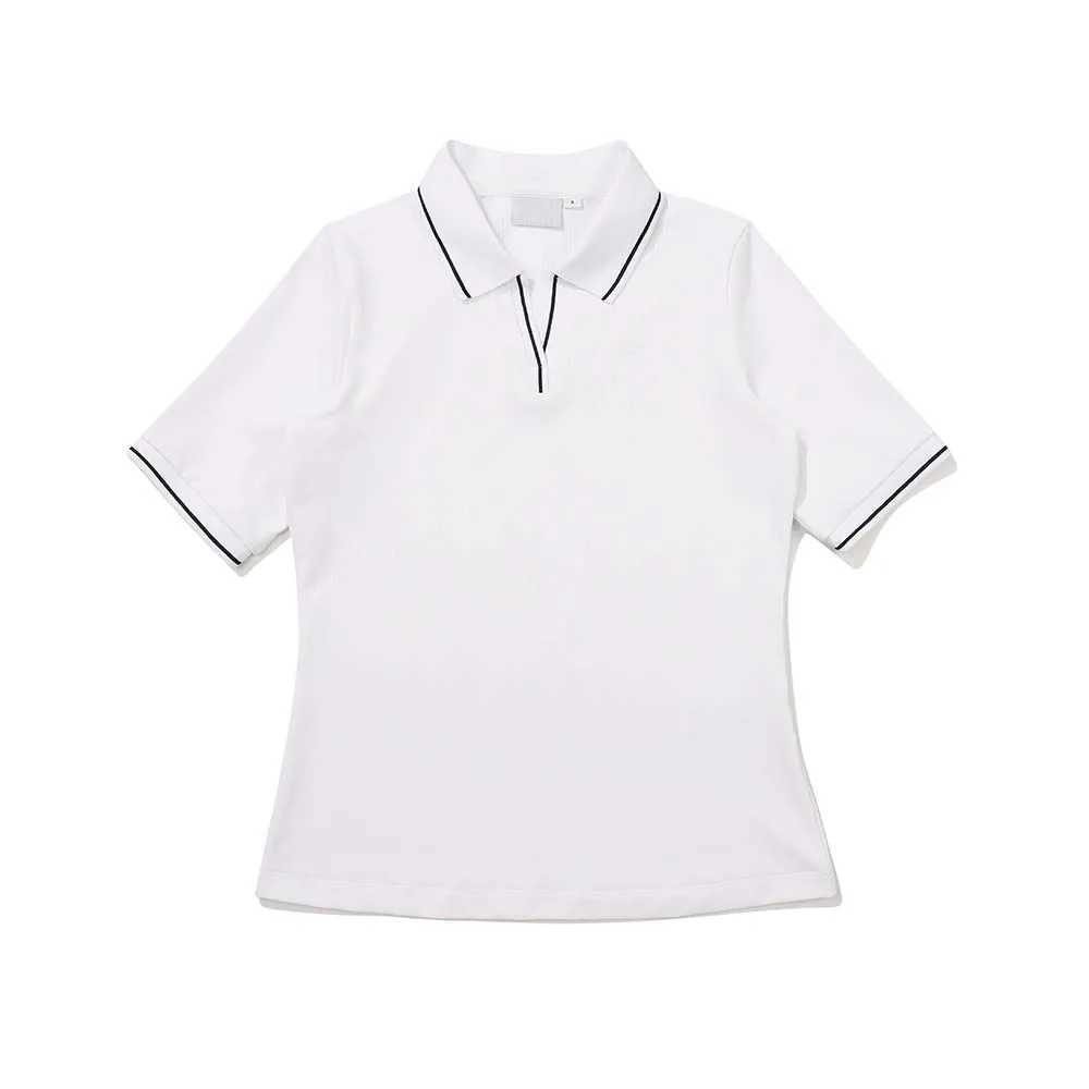 2025 Spring/Summer Korean Golf Womens Clothing Ultra Thin Short Sleeve T-shirt Polo Shirt High Elasticity Sports and Leisure W250414