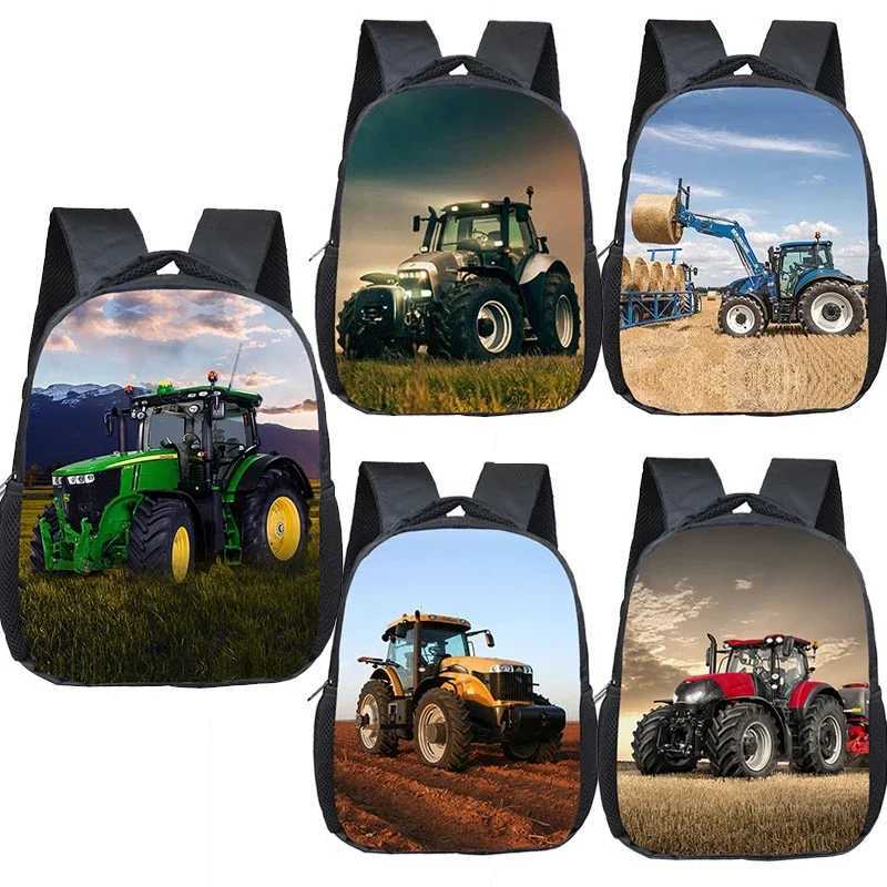 Playful Play with Farm Tractor Backpack Kindergarten Schoolbag baby Toddler Book Bags GiftW251113