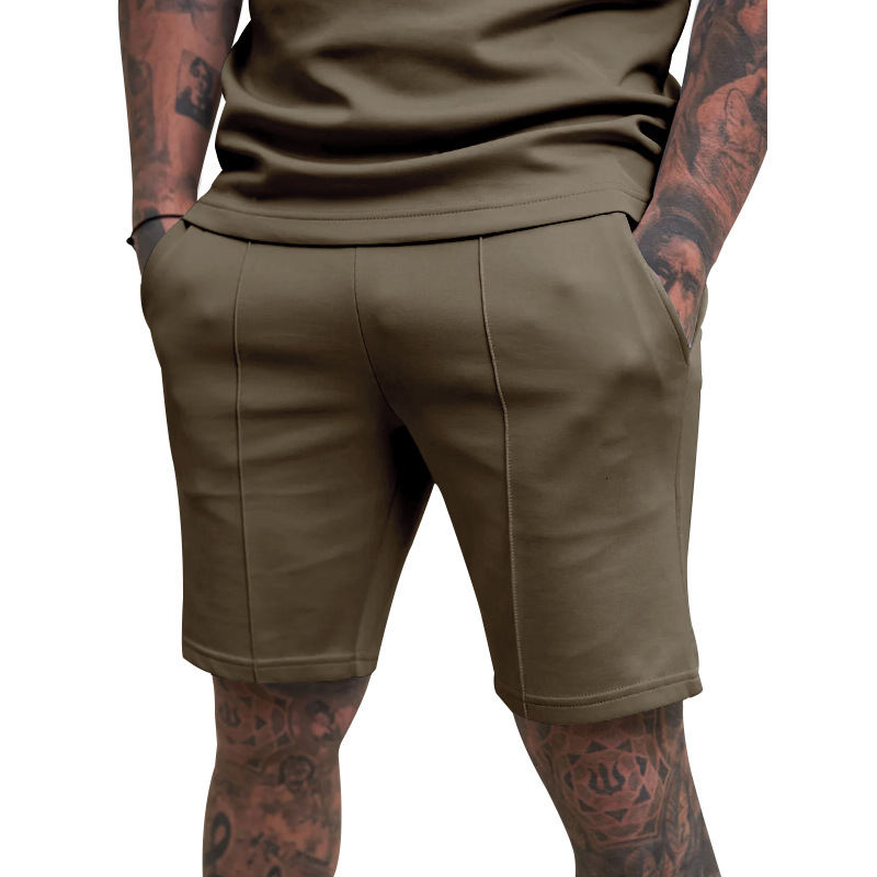 2025 Summer Solid Color Casual Fitness Shorts, Men's Sports Shorts