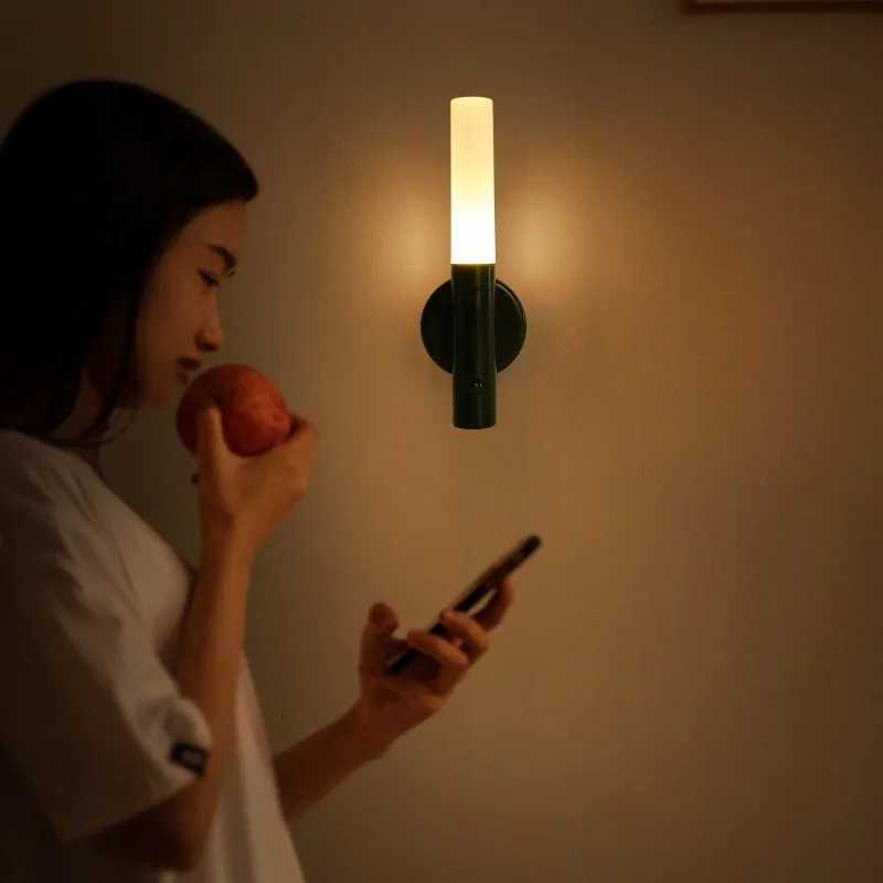 Night Light Motion Sensor Intelligent Induction Night Lamp Rechargeable Wall Mounted USB Night Lamp for Bedroom Hallway M251114