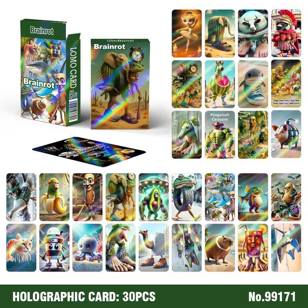 Various style Italian Brainrot Figures Game Cards and Toys Tralalerotralala Tung Sahur Collectible Cards for Kids C251114