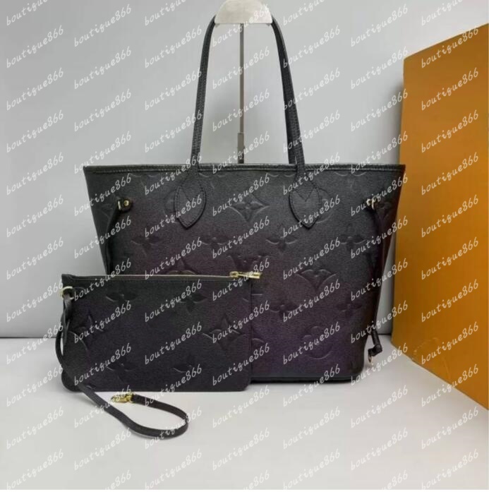 designer bag 2pcs Set Naverfullity Enbossed Flower Women Cross body Handbag Shoulder Bags Composite bag Lady Clutch Tote Bag louise bag Female Coin Purse Wallet