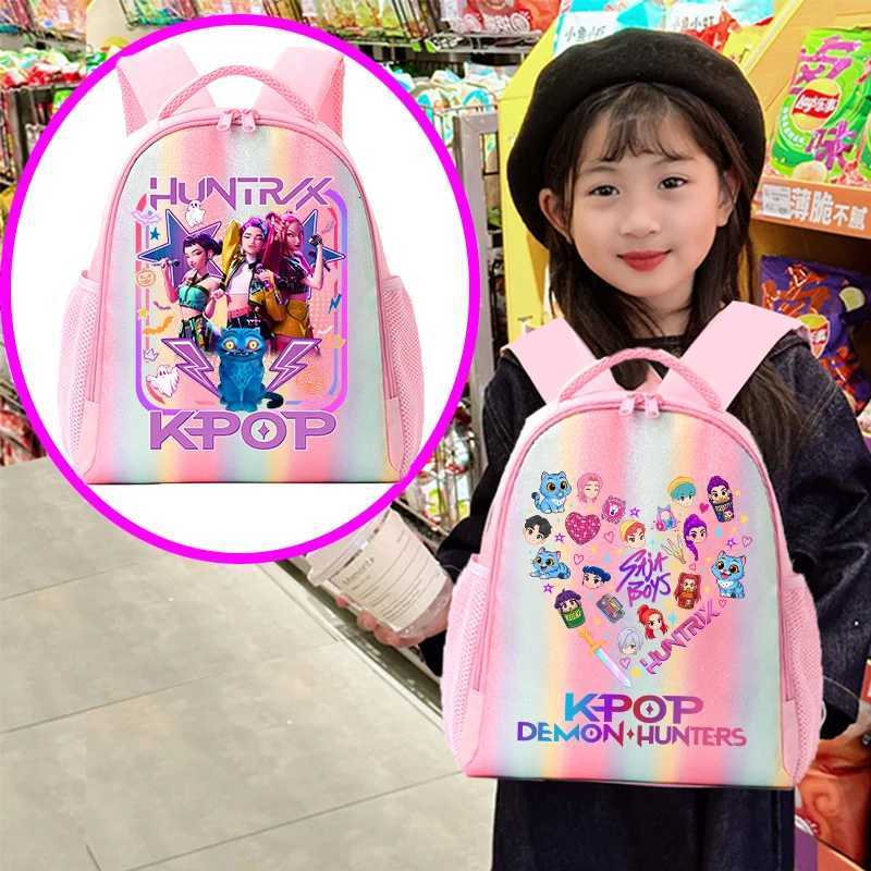 K-Pop Demon Hunters Backpack Rainbow Colors Student Backpackg KPop Anime Tiger HUNTR/X Rumi Mira Schoolbag Holiday Gifts Z251111