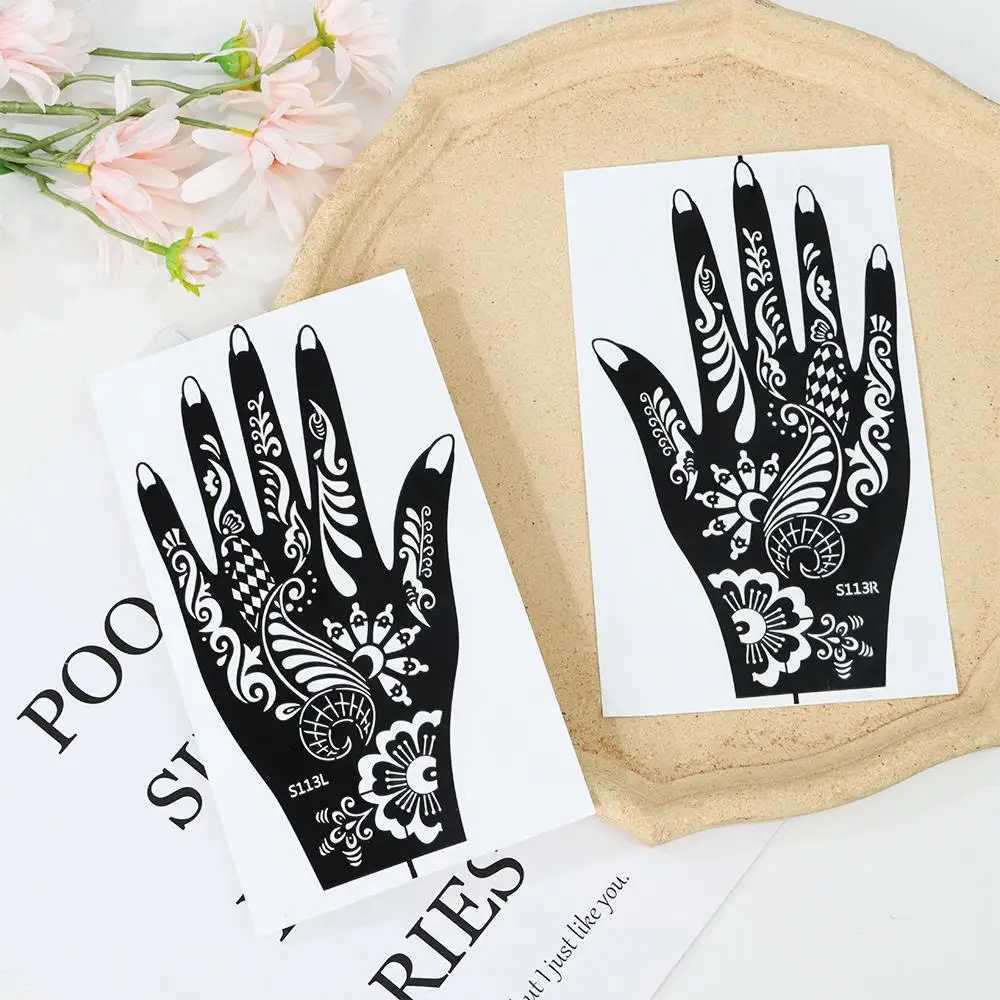 6 fashionable beauty DIY Indian nail art stickers body art kit tattoo templates temporary handmade stickersXJ25414