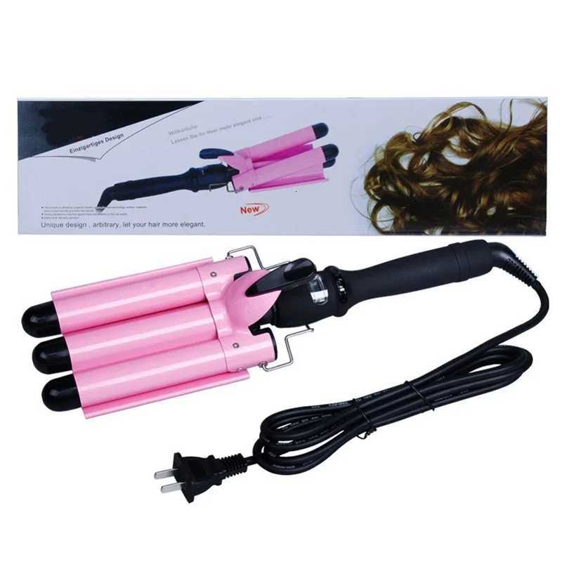Professional Curling Ceramic Hair Curler Wave Waver Styling Tools Styler Wand Three Barrel Hair Curler Irons AutomaticT251114
