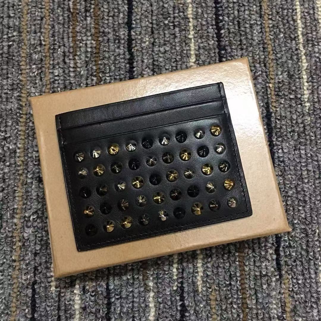 Buyuwant Card bag Rock stud Rivet bag women genuine leather wallet leather purse fashion wallet clutch bag women's handbags GN-WL-flszc