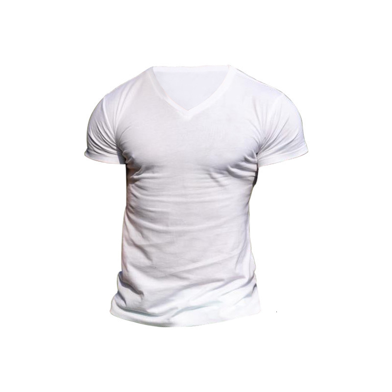 2025 Mens Outdoor Solid V-Neck T-shirt Casual Quick Dry Breathable Sweatwicking Short Sleeve Multi Color Top Hair