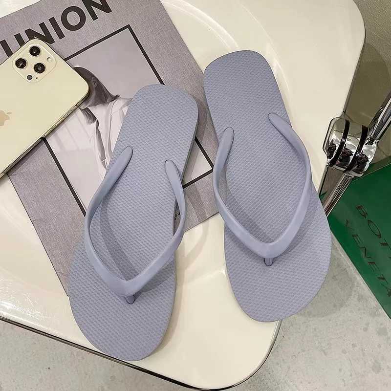 Solid color anti slip casual couple slider womens summer beach slider outdoor womens flip breathable beach sandals W250414