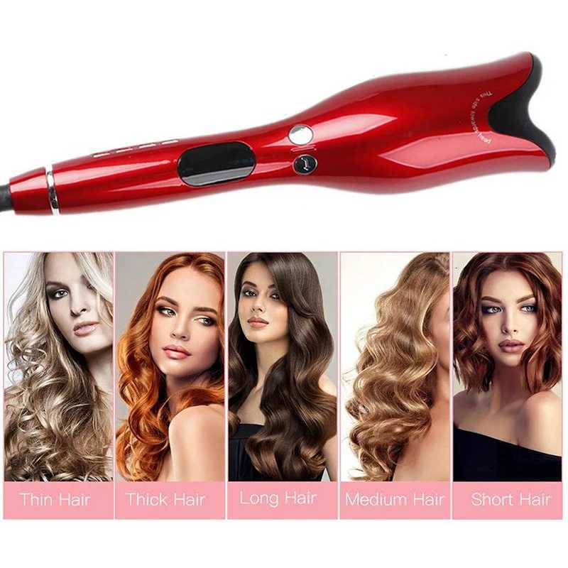 Professional Automatic Rotating Hair Curler with LCD Display Electric Power Source Adjustable Time Setting Hair Curling IronT251114