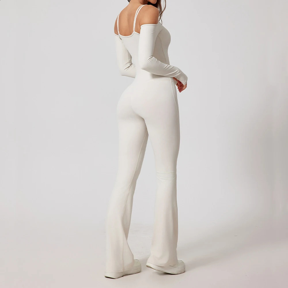 Yoga Jumpsuit Womens Gym Fitness Bodysuits Sports Overalls for Woman Tracksuit Yoga Clothing Female Flared Trousers Sportswear 260626 - view 7