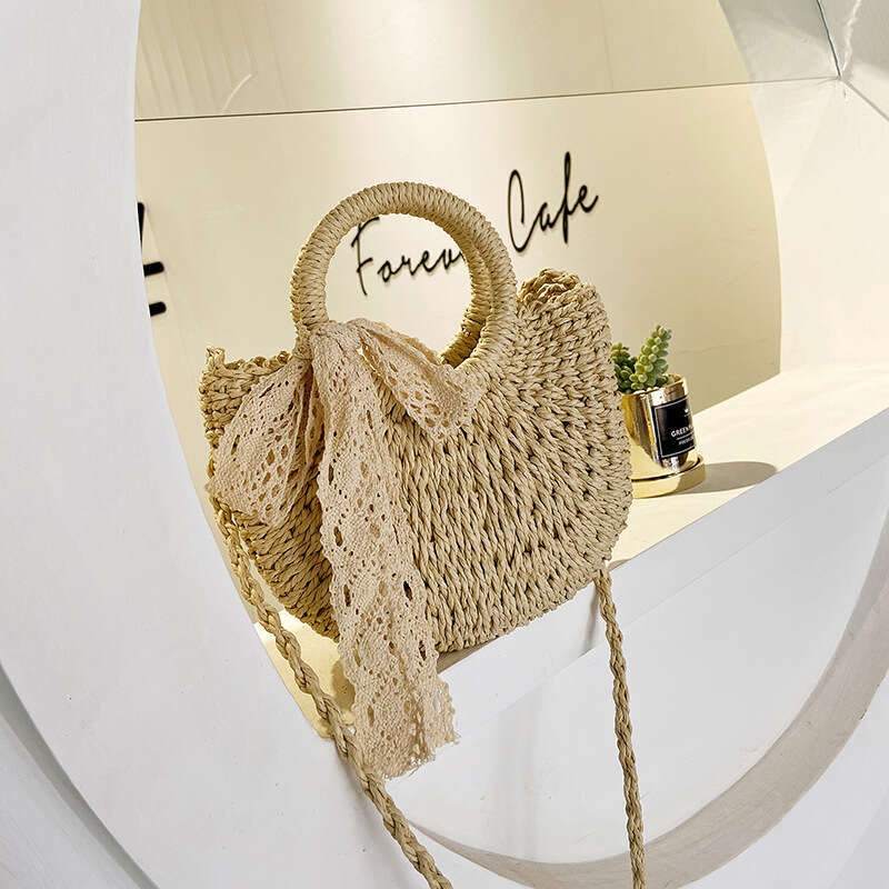 designer bag 2025 Spring Straw New Fashion Internet Celebrity Single Shoulder Crossbody Bag Women's Versatile Instagram Handheld Vegetable Basket