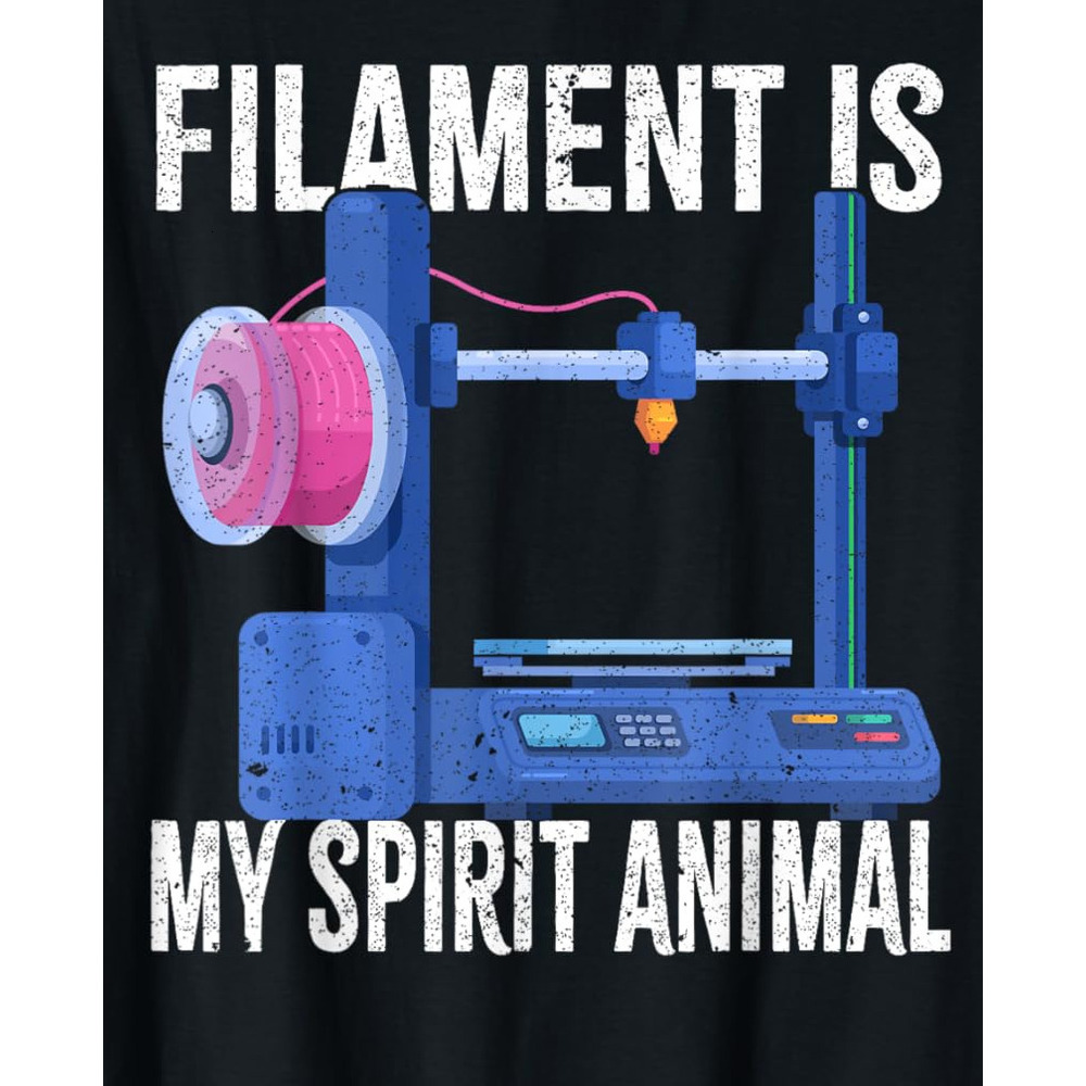 T shirt for Mens Filament Spirit Animal 3D Print Nerd Design Maker Graphic Tee Casual Tops Clothes Short sleeve cool