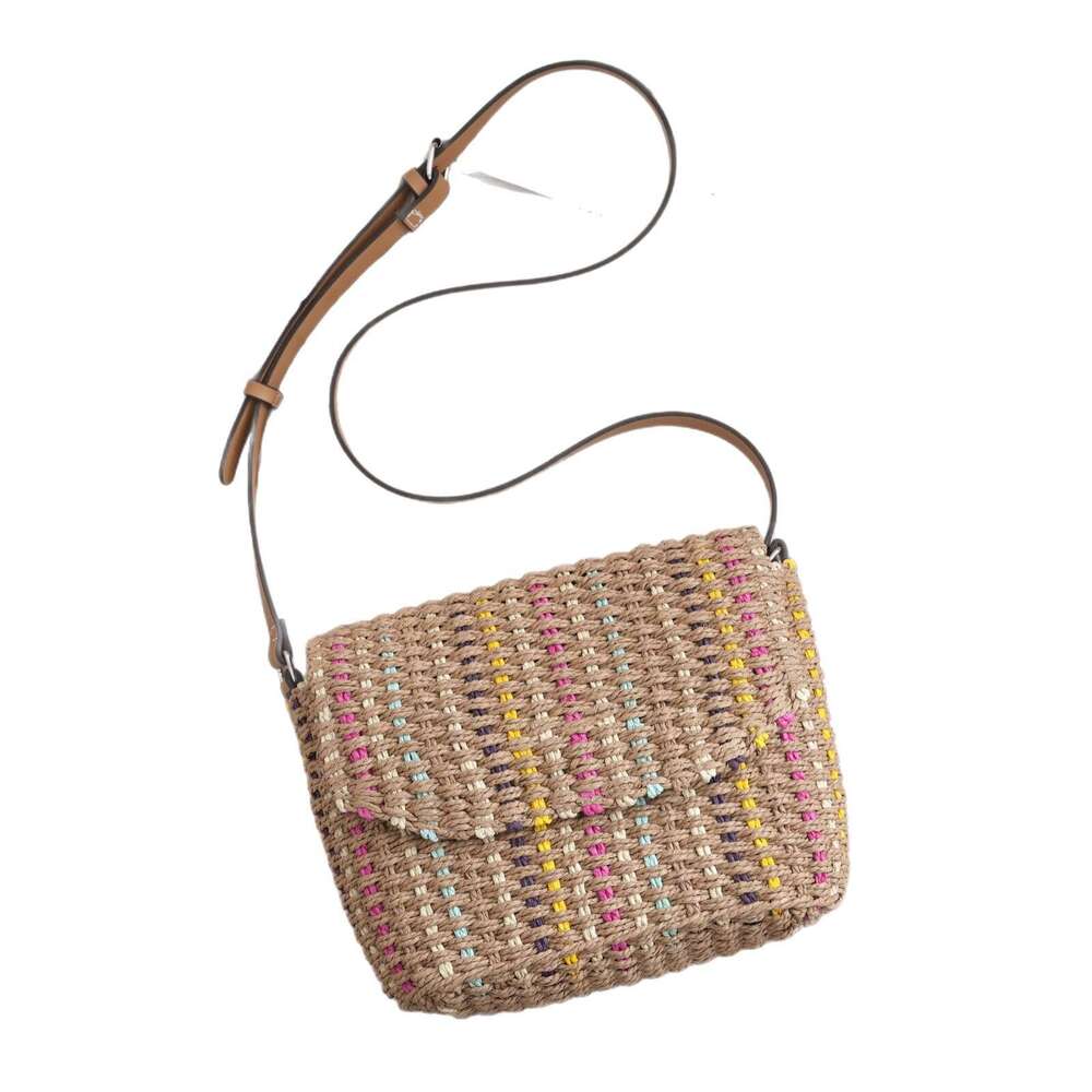 Handmade Beach Bag Versatile And High-End Crossbody Luli Grass Dopamine Hand Woven Summer Bag, Women's Beach Bag Kq2